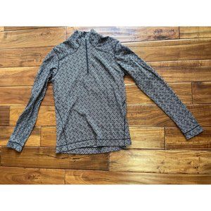 Smartwool  Turtleneck Sweater XL Merino Wool Blend Gray Black Half Zip